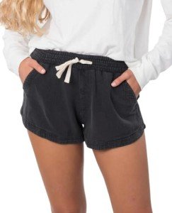 Rip Curl Girls Classic Surf Casual Shorts, Black, Medium US