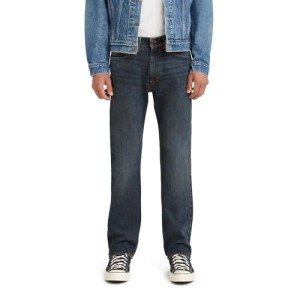 Levi's Men's 505 Regular Fit Jeans (Also Available in Big & Tall), Dark Stonewash, 38W x 30L