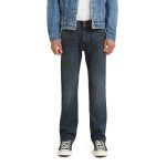 Levi's Men's 505 Regular Fit Jeans (Also Available in Big & Tall), Dark Stonewash, 38W x 30L