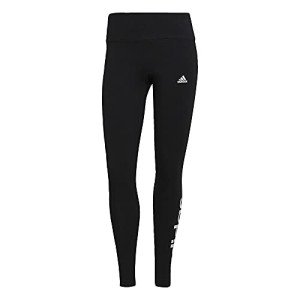 adidas womens Loungewear Essentials High-waisted Logo Leggings Tights, Core Black/White, Medium US