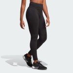adidas womens Loungewear Essentials High-waisted Logo Leggings Tights, Core Black/White, Medium US