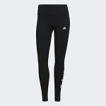 adidas womens Loungewear Essentials High-waisted Logo Leggings Tights, Core Black/White, Medium US