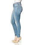 True Religion Women's Jennie Mid Rise Curvy Fit Skinny Ankle Jean, Sky Light, 27