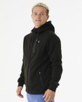 Rip Curl Men's Departed Anti Series Technical Zip Up Hooded Sweatshirt, Black, Large