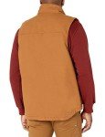 Carhartt mens Sherpa Lined Mock-neck Vest (Big & Tall) Work Utility Outerwear, Carhartt Brown, Large Big Tall US