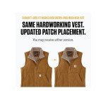 Carhartt mens Sherpa Lined Mock-neck Vest (Big & Tall) Work Utility Outerwear, Carhartt Brown, Large Big Tall US