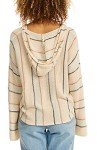 Billabong Women's Bonfire Hooded Baja Pullover Sweater, Whitecap, Large