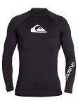 Quiksilver mens All Time Long Sleeve Rashguard Upf 50 Sun Protection Surf Rash Guard Shirt, Black, Medium US