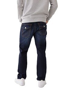 True Religion mens Ricky Straight Leg Jeans, Muddy Waters, 32W x 32L US