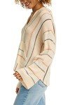 Billabong Women's Bonfire Hooded Baja Pullover Sweater, Whitecap, Large