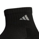 adidas Men's Athletic Cushioned Quarter Socks with Arch Compression for a Secure fit (6-Pair), Black/Aluminum 2, X-Large