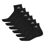 adidas Men's Athletic Cushioned Quarter Socks with Arch Compression for a Secure fit (6-Pair), Black/Aluminum 2, X-Large