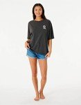 Rip Curl Women's Heritage Short Sleeve T-Shirt, Washed Black Breaker