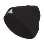 adidas Men's Team Issue Beanie, Standard fit Cuffed Acrylic Knit hat/Cap for Winter, Black/White F23, One Size