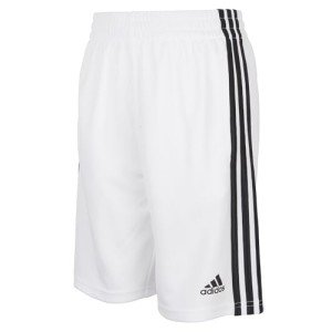 adidas Boys' Adi Classic 3-Stripe Shorts, White, Small (8)
