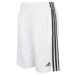 adidas Boys' Adi Classic 3-Stripe Shorts, White, Small (8)