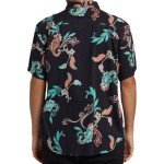 Billabong Men's Classic Sundays Woven Short Sleeve Shirt, Black Multi