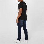 True Religion Men's Short Sleeve Metallic Buddha Tee, Black, XXL