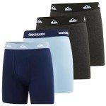 Quiksilver Mens Underwear 4 Pack Boxers for Men Supersoft Brushed Polyester Mens Boxer Briefs