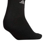 adidas Women's Athletic Cushioned 6-Pack Quarter, Black/Aluminum 2, M