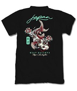 Riot Society Japan Koi Tattoo Mens True Classic T-Shirt Perfect for Wearing Into The AM - Black, XX-Large