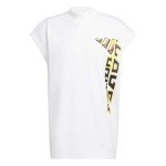 adidas Men's Pride Graphic Crop Tank Top, White