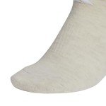 adidas Women's Athletic 6-Pack Show Socks for Secure Fit, Cushioned Comfort, Low Profile, Alumina Beige/White/Wonder Beige, M