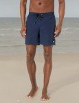 Quiksilver Men's Standard Solid Elastic Waist Volley Boardshort Swim Trunk Bathing Suit, Navy Blazer, XL