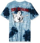 True Religion Men's Buddha Logo Crew Neck Tee, Ocean Waves, Large
