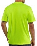 Carhartt Men's High-Visibility Force Relaxed Fit Lightweight Color Enhanced Short-Sleeve Pocket T-Shirt , Brite Lime, Medium