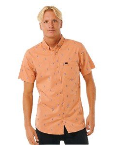 Rip Curl Men's Casual Button Down Shirt, Clay