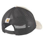 Carhartt Men's Canvas Mesh-Back Logo Graphic Cap, Chalk
