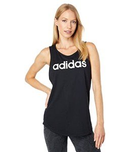 adidas womens Linear Tank Black/White Large
