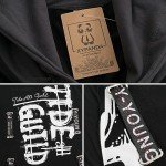 XYXIONGMAO Techwear Shirt Japanese Streetwear Hip Hop Shirts for Men Graphic T Alphabet Design Workwear Casual Short-Sleeved Men's Loose Couple T-Shirt Gothic Hoodie（Black-2XL）