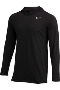 Nike Mens Dry Long Sleeve Hood Tee Black Size XL