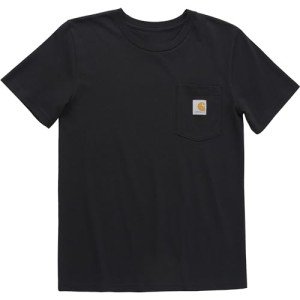 Carhartt Unisex-Kid's Short Sleeve Pocket T-Shirt, Black, 4T
