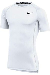 Nike Mens Pro Fitted Short Sleeve Training Tee (Medium White)