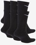 Nike Everyday Plus Cotton Cushioned Crew Socks (6 Pair) (Black, Large)