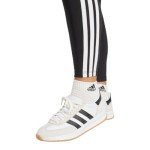 adidas Women's Essentials 3-Stripes Cotton Leggings, Black/White