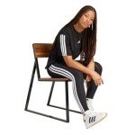 adidas Women's Essentials 3-Stripes Cotton Leggings, Black/White