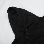 Alalaso Ninja Hoodie Men Double Neckline Cotton Pullover Windproof Warm Japanese Streetwear Hoodies Sweatshirts for Men