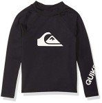 Quiksilver Boys' All Time Long Sleeve Rashguard Surf Shirt, Black, 6