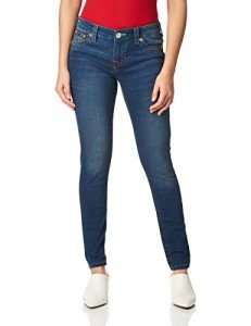 True Religion Women's Halle Mid Rise Super Skinny Fit Jean, Dreamcatcher, 33