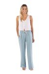 Rip Curl Women's Cotton Crepe Poplin Beach Pants – Smocked Waist, Front & Back Pockets & Longer Length for a Relaxed Fit, Mid Blue