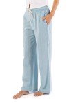 Rip Curl Women's Cotton Crepe Poplin Beach Pants – Smocked Waist, Front & Back Pockets & Longer Length for a Relaxed Fit, Mid Blue