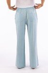 Rip Curl Women's Cotton Crepe Poplin Beach Pants – Smocked Waist, Front & Back Pockets & Longer Length for a Relaxed Fit, Mid Blue