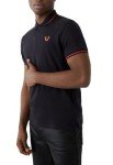 True Religion mens Crafted With Pride Polo Shirt, Black With Red Piping, Small US