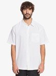 Quiksilver Men's Centinela 4 Button Up Comfort Fit Pocket Collared Shirt, White Centinella, X-Large