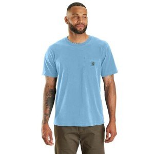 Carhartt Men's Relaxed Fit Lightweight Short-Sleeve Garment Dyed Pocket T-Shirt, Fresh Water