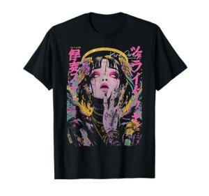 Japanese Streetwear Cyberpunk Angel Y2K Techwear Manga Anime T-Shirt